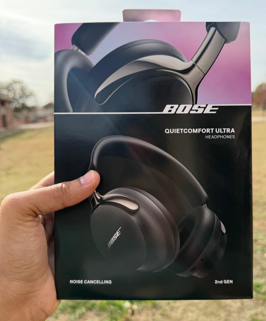 Bose New QuietComfort Ultra Bluetooth Headphones (2nd Gen), Wireless Headphones with Spatial Audio, Over Ear Noise Cancelling with Mic, Up to 30 Hours of Play time, Black - Customer Photo 1