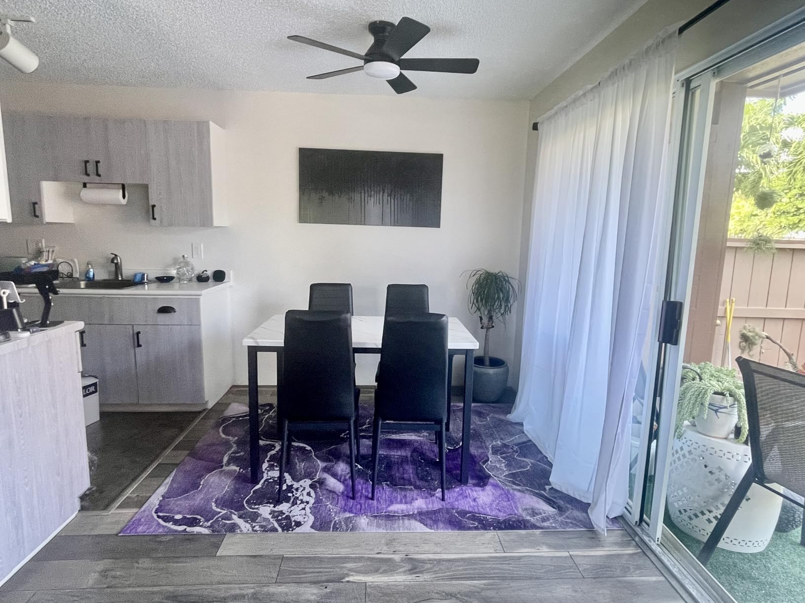 Abstract Canvas Wall Art for Living Room Black Painting Wall Art for Bedroom Modern Wall Decor for Office Size 20 x 40 Inch - Customer Photo 1