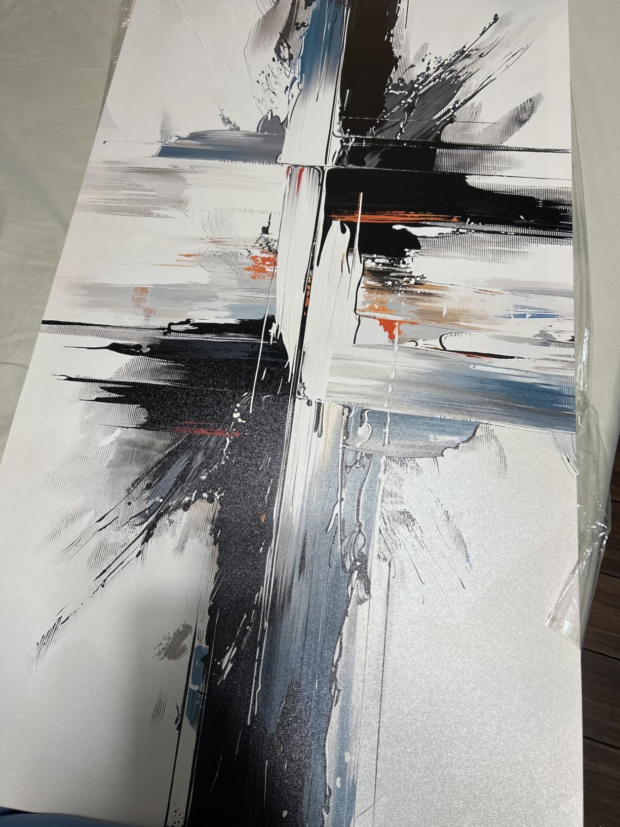 Large Abstract Wall Art Decor Wall Art Pictures for Living Room Abstract Canvas Art Wall Decor Modern Black and White Wall Art Prints Large Coastal Wall Art Decorations Bedroom Office Home Decor 24