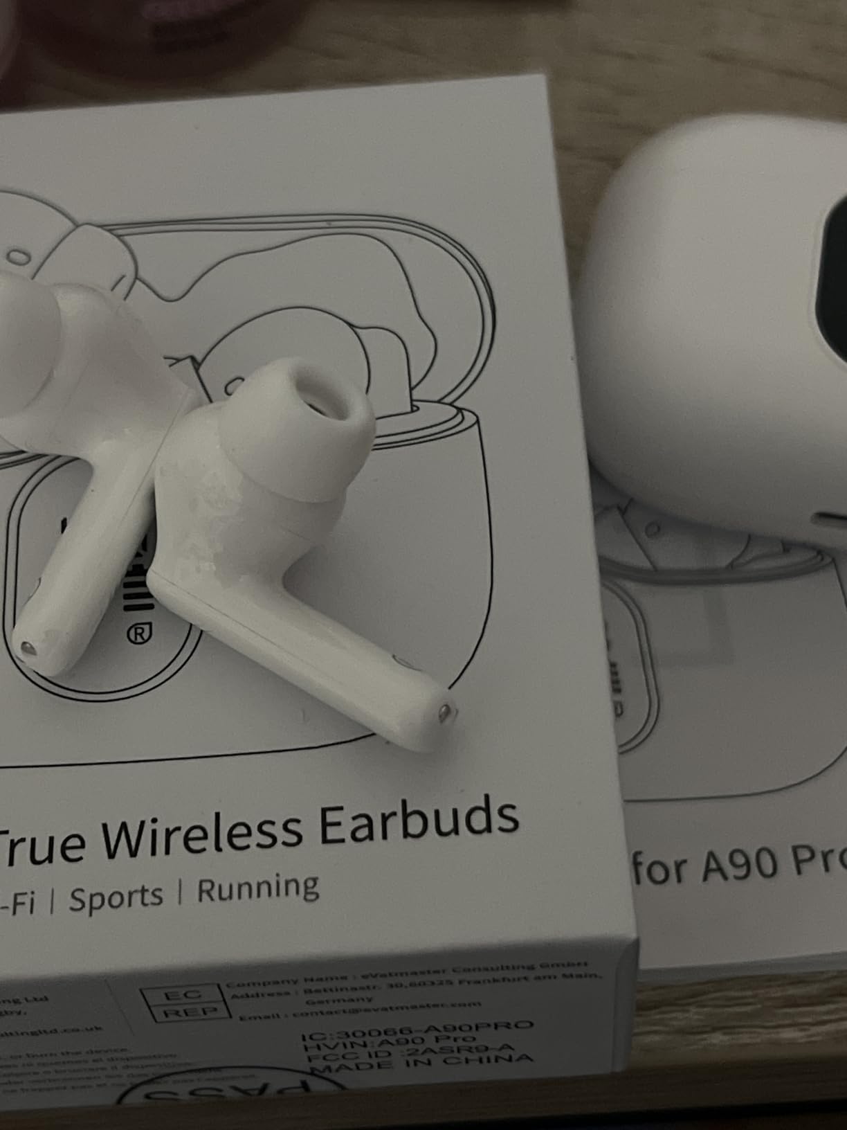 Wireless Earbuds, Bluetooth 5.4 Headphones Bass Stereo, Ear Buds with Noise Cancelling Mic, LED Display in Ear Earphones Clear Calls, IP7 Waterproof Bluetooth Earbuds for Laptop/Phones/Sports, Black - Customer Photo 1