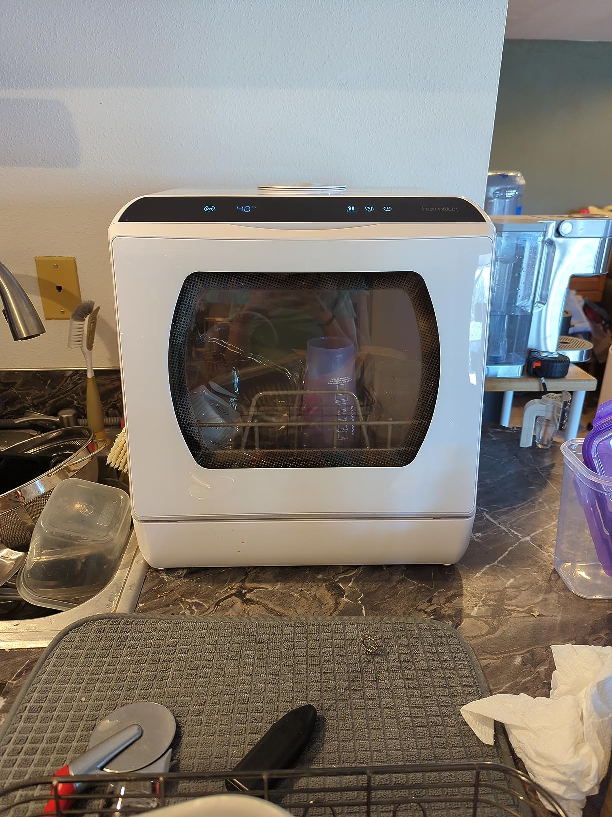 Hermitlux Countertop Dishwasher, 6 Wash Programs Slim Size Portable Dishwasher Customer Review Hermitlux Countertop Dishwasher, 6 Wash Programs Slim Size Portable Dishwasher - Customer Photo 2