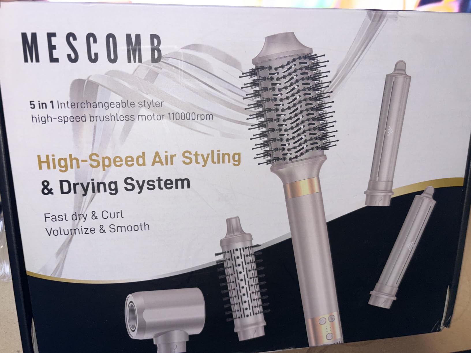 Upgraded 5-in-1 Hot Air Styler – Hair Dryer & Versatile Air Styler with Auto Wrap Curlers, Volumizing Brushes, Frizz-Free Hair Styler Tool for Curling, Smoothing & Adding Volume, No Heat Damage - Customer Photo 2