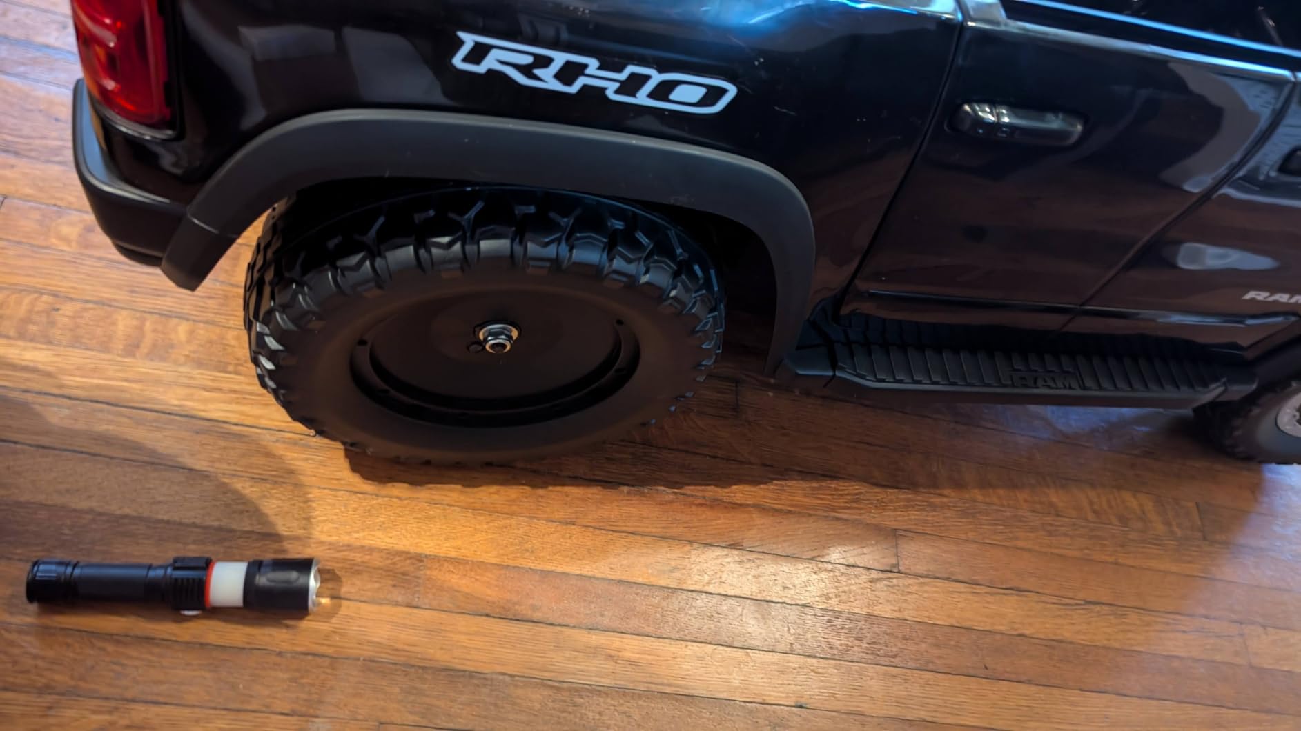 Licensed RAM 1500 RHO 24V Ride on Toys for Boys & Girls, 2 Seater Kids Electric Car, Kids Ride on Car w/Remote Control, LED Lights, Bluetooth Music, Truck Bed Storage(White) - Customer Photo 5