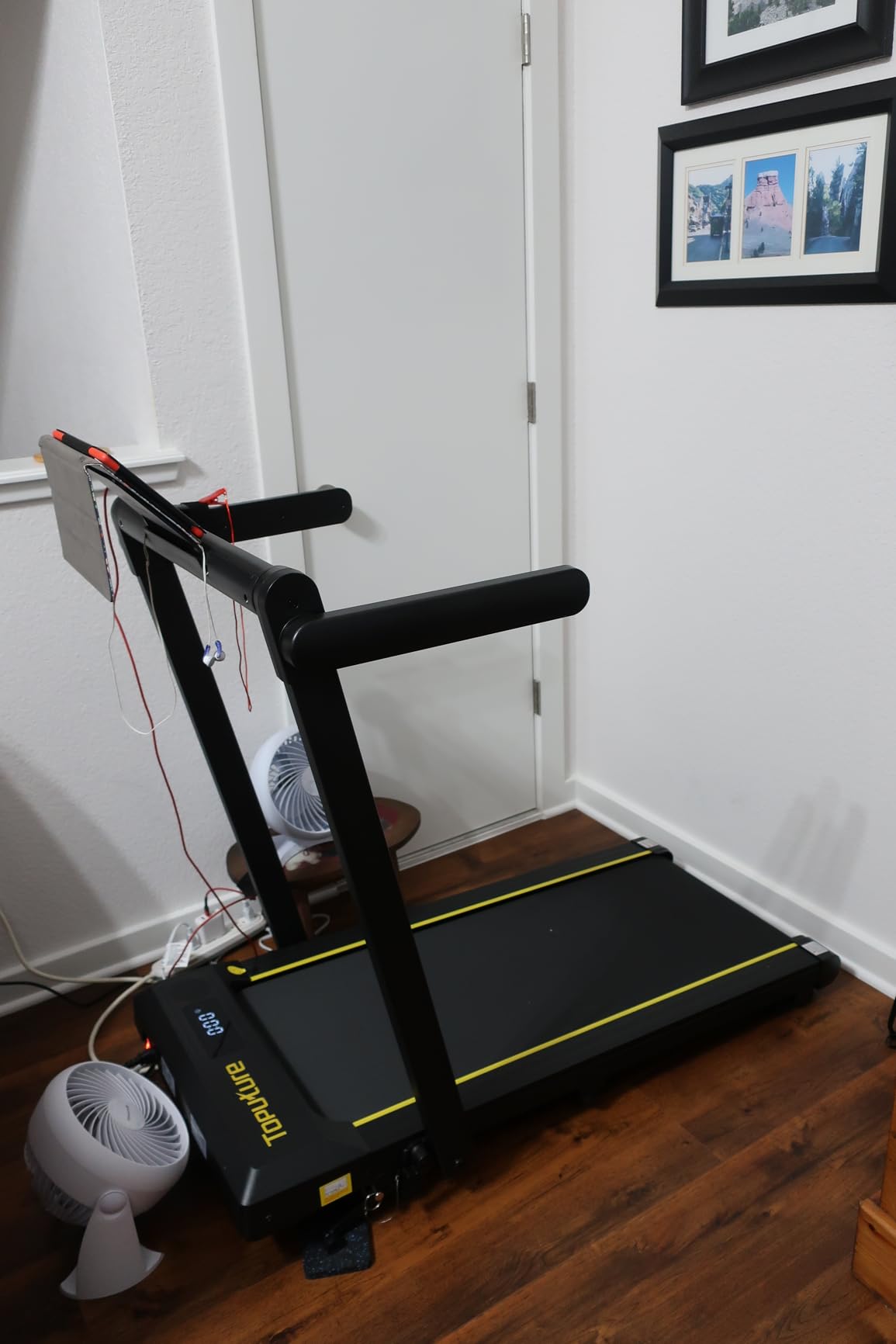 Walking Pad Treadmill with 12% Incline and Handle Bar, 4 in 1 Folding Treadmill for Home/Office, Under Desk Treadmills Portable Walking Pad with App & Bluetooth Speaker, 0.6-10MPH - Customer Photo 2