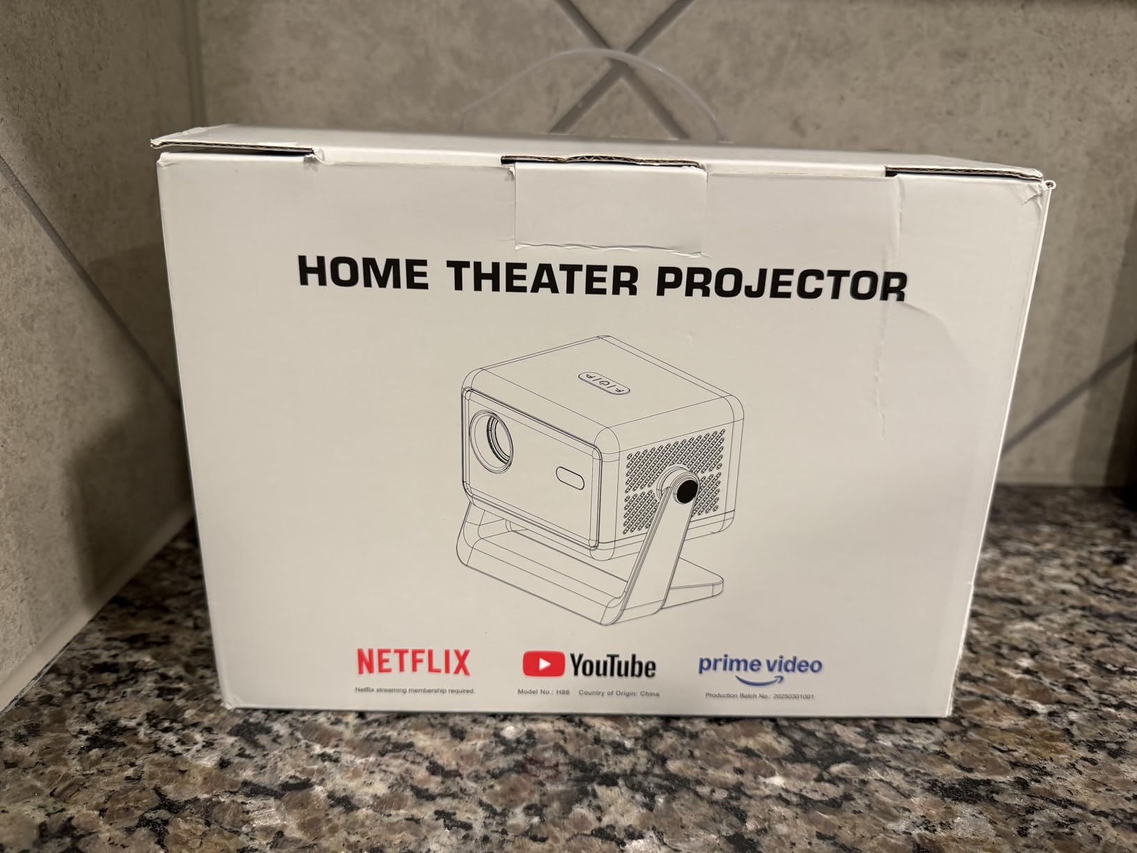 【1500ANSI & Compatible with Netflix】Mini Projector with WiFi and Bluetooth, Auto Focus & Keystone Protable Smart Projector 4K Support with Stand,Outdoor Home Theater Projector - Customer Photo 2