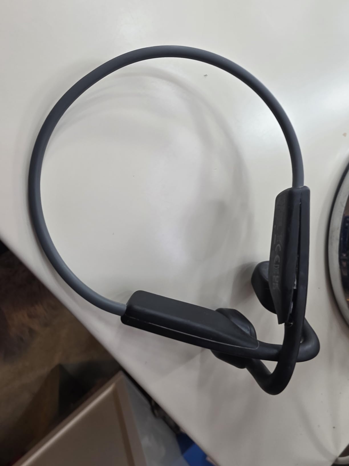 SHOKZ OpenMove - Open-Ear Bluetooth Sport Headphones, Bone Conduction Wireless Earphones, Sweatproof for Running and Workouts, with Sticker Pack, Grey - Customer Photo 1