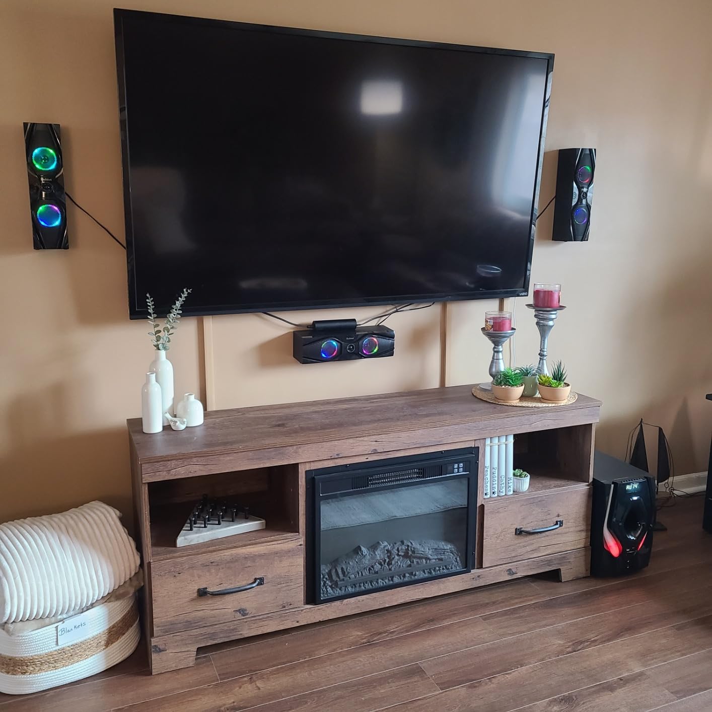 Bobtot Home Theater Systems Surround Sound Speakers - 1200 Watts 10 inch Subwoofer 5.1/2.1 Channel Audio Stereo System with HDMI ARC Optical Bluetooth Input for 4K TV Ultra HD AV DVD FM Radio USB - Customer Photo 1