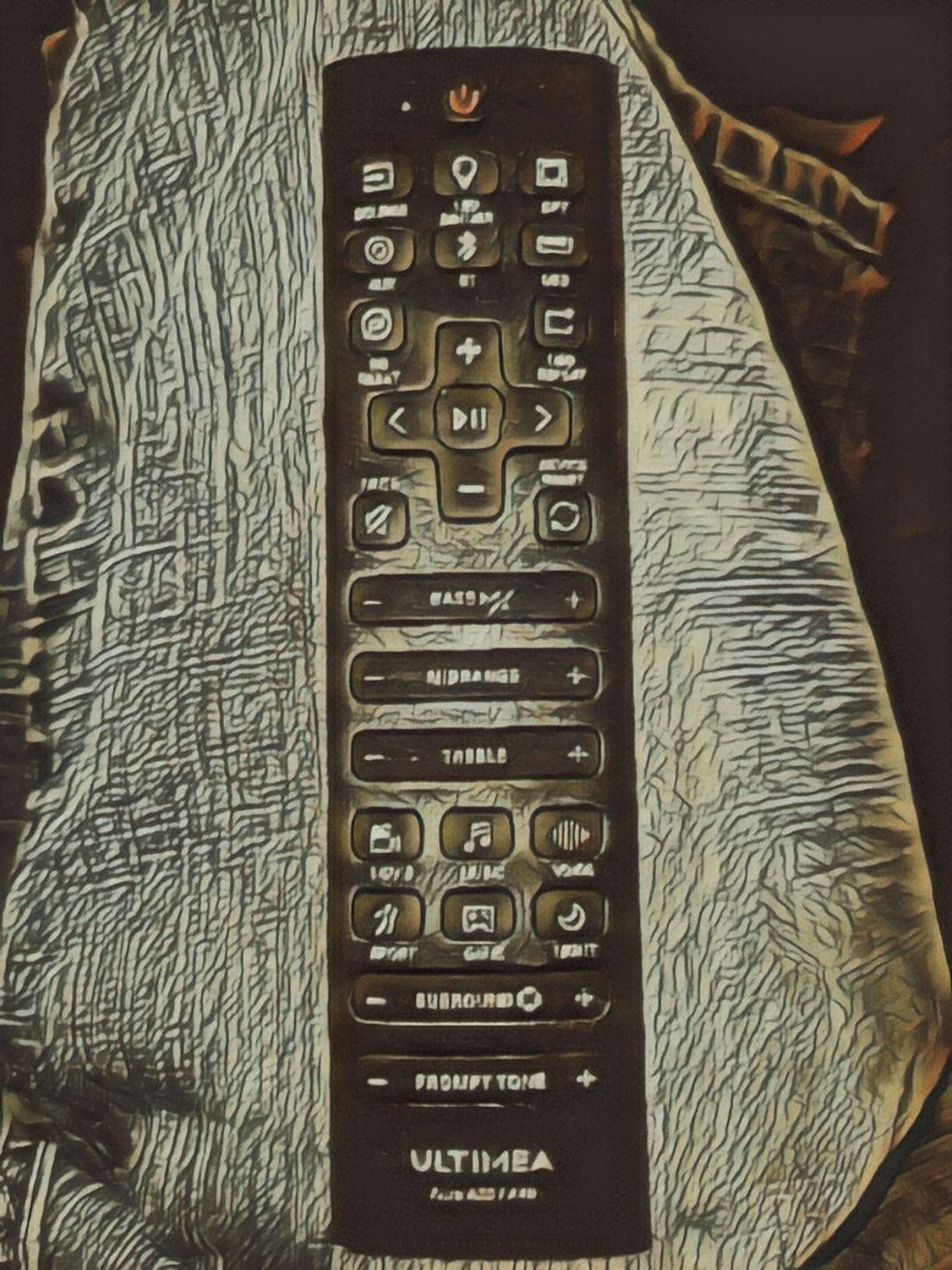 ULTIMEA 7.1ch Virtual Surround Sound Bar, Sound Bar for Smart TV with 4 Surround Speakers, Peak Power 330W, Surround Sound System for TV, App Control, TV Soundbar with Subwoofer, Opt/AUX/BT, Aura A40 - Customer Photo 2