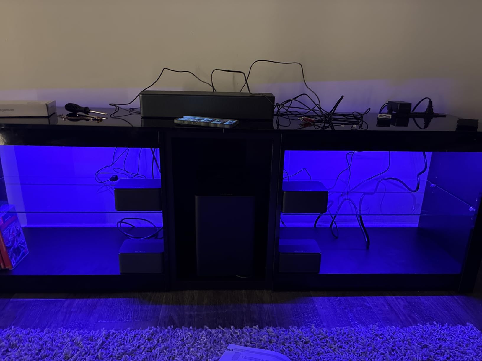 ULTIMEA 7.1ch Soundbar with Wireless Subwoofer, Virtual Surround Sound System for TV, App Control, 410W Peak Power, Sound bar for TV, 4 Wired Surround Speakers, Home Theater Sound System Poseidon D70 - Customer Photo 2