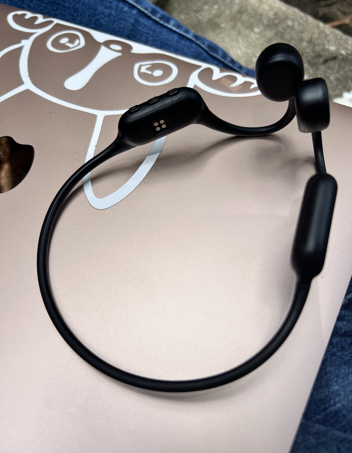 PSIER Bone Conduction Headphones IPX8 Waterproof Swimming Headphones Open Ear Headphones with MP3 Mode 32GB Memory Up to 8 Hours Playtime Bluetooth 5.4 Ear Buds Secure Fit for Running and Fitness - Customer Photo 2