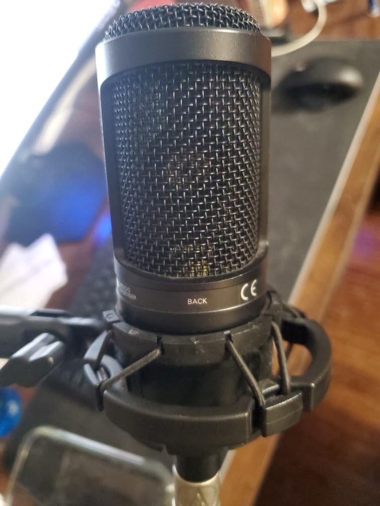 Audio-Technica AT2020 Cardioid Condenser Studio XLR Microphone, Ideal for Project/Home Studio Applications, Black - Customer Photo 1