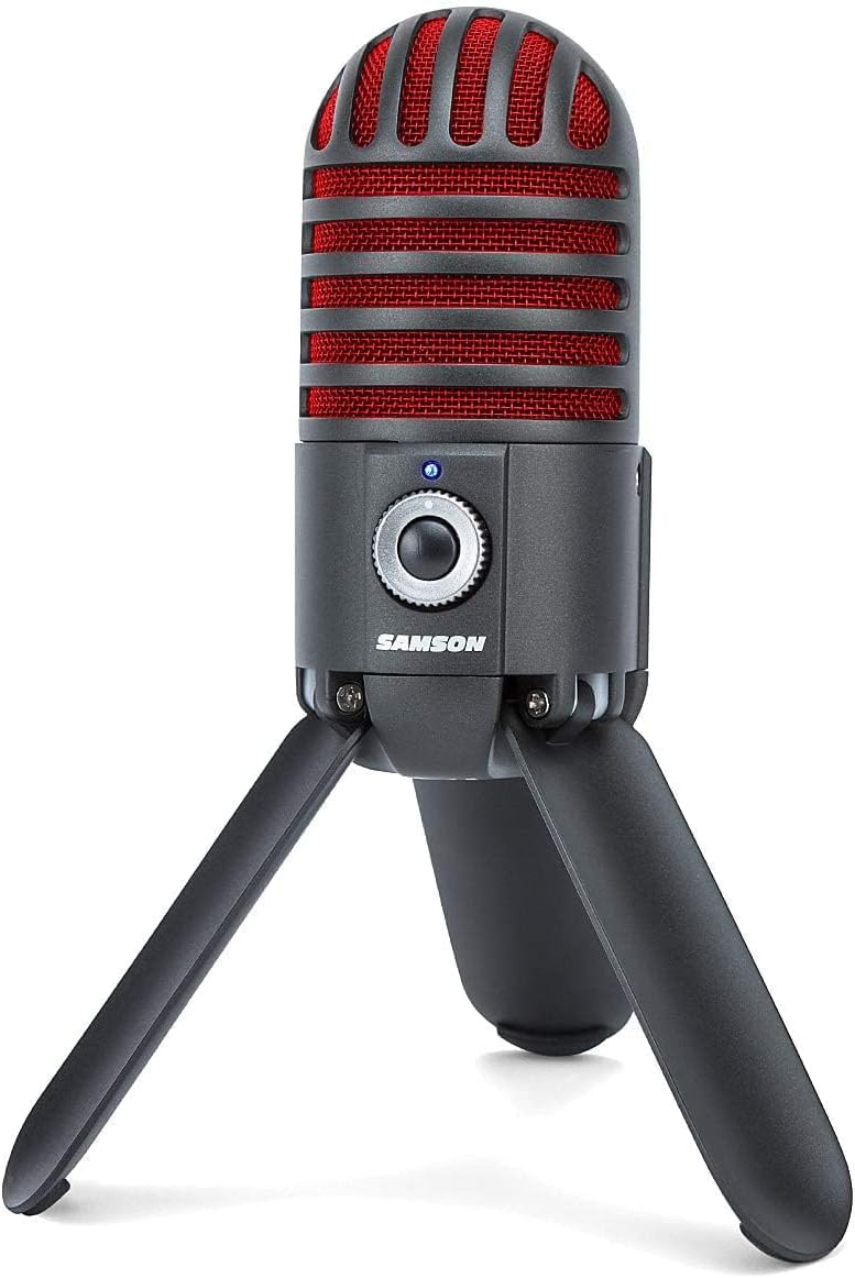 Samson Meteor Mic USB Studio Microphone, Titanium Black/Red - Limited Edition - Brand
