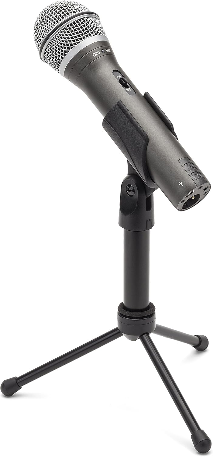 SAMSON Q2U - USB/XLR Dynamic Microphone for Home, Studio, Mobile & Stage Recording - Black - Brand