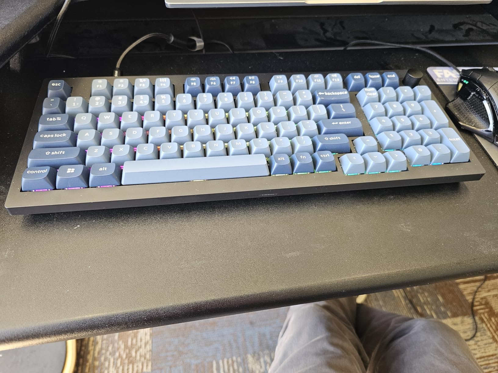 Keychron V5 Max Custom Wireless Mechanical Gaming Keyboard with Number Pad, 96% Layout QMK/VIA 2.4 GHz/Bluetooth 5.1/Wired, RGB Backlit Hot-Swappable Gateron Red Switch for Mac Windows Linux Customer Review Keychron V5 Max Custom Wireless Mechanical Gaming Keyboard with Number Pad, 96% Layout QMK/VIA 2.4 GHz/Bluetooth 5.1/Wired, RGB Backlit Hot-Swappable Gateron Red Switch for Mac Windows Linux - Customer Photo 1