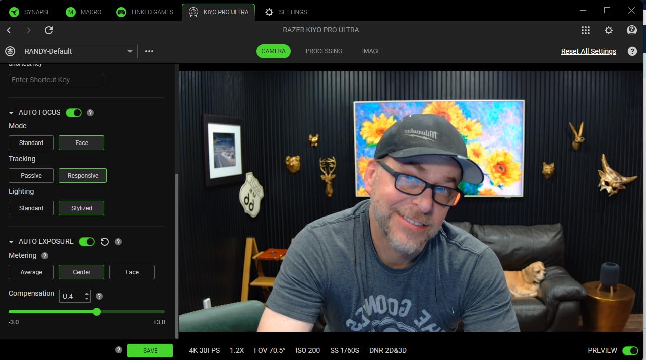 Razer Kiyo Pro Ultra 4K Webcam: Large Sensor - Auto Light Correction - Built-in Mic and Shutter - Pro Grade Content Creation, Streaming, Gaming, Video Calls - Works with OBS, Xsplit, PC, Zoom, Teams - Customer Photo 1