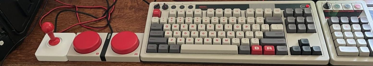 8BitDo Retro Mechanical Keyboard, Bluetooth/2.4G/USB-C Hot Swappable Gaming Keyboard with 87 Keys, Dual Super Buttons and Super Stick for Windows and Android - C64 Edition - Customer Photo 1