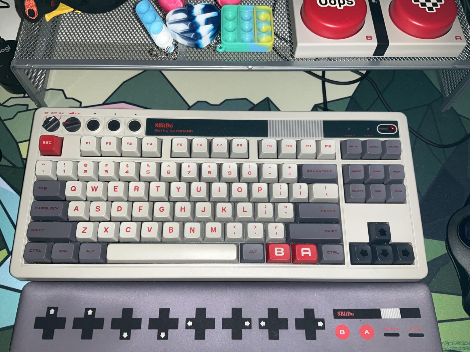 8BitDo Retro Mechanical Keyboard, Bluetooth/2.4G/USB-C Hot Swappable Gaming Keyboard with 87 Keys, Dual Super Buttons and Super Stick for Windows and Android - C64 Edition - Customer Photo 2