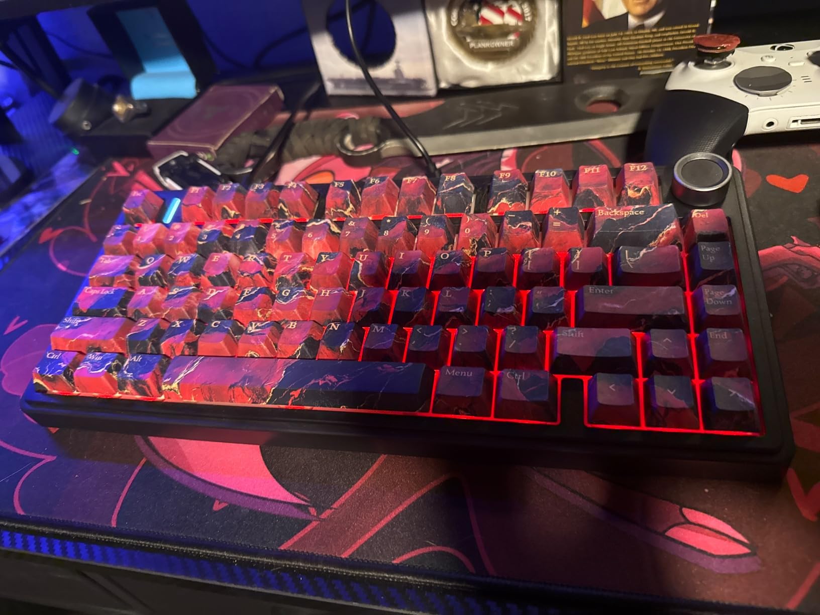 AULA F75 Pro Wireless Mechanical Keyboard,75% Hot Swappable Custom Keyboard with Knob,RGB Backlit,Pre-lubed Reaper Switches,Side Printed PBT Keycaps,2.4GHz/USB-C/BT5.0 Mechanical Gaming Keyboards Customer Review AULA F75 Pro Wireless Mechanical Keyboard,75% Hot Swappable Custom Keyboard with Knob,RGB Backlit,Pre-lubed Reaper Switches,Side Printed PBT Keycaps,2.4GHz/USB-C/BT5.0 Mechanical Gaming Keyboards - Customer Photo 1