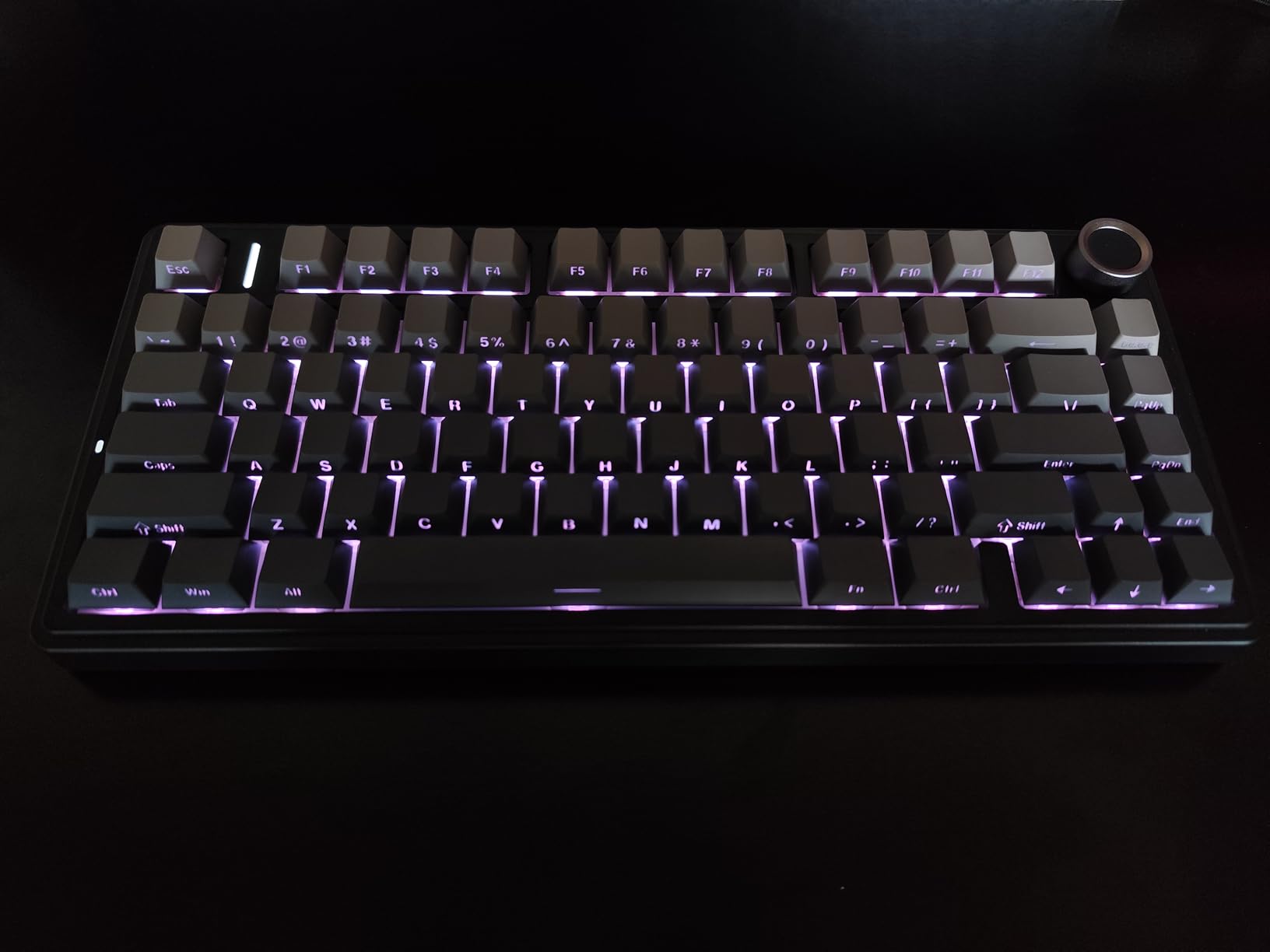 MechLands Aula F75 PRO 75% Wireless Gaming Keyboard, Gasket Mechanical Custom Keyboard with Five-Layer Padding, BT/2.4GHz/USB-C, Hot Swappable, Knob, RGB, Reaper Switches (Gradient Black) - Customer Photo 2