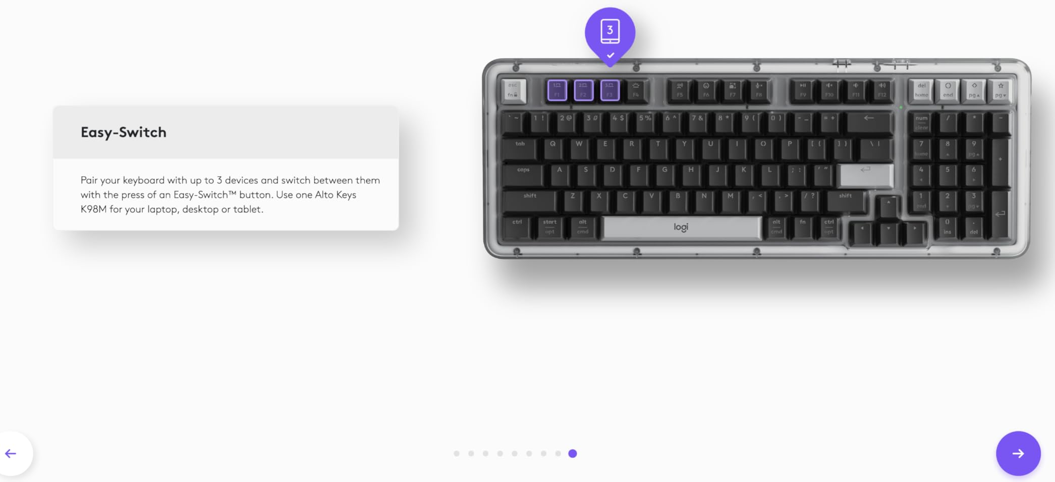 Logitech Alto Keys K98M Wireless Mechanical Keyboard, Customizable Keyboard with Vibration Absorbing Gasket, Backlit Keys, Bluetooth, USB-C Charging, for PC, Mac, Laptops - Graphite Customer Review Logitech Alto Keys K98M Wireless Mechanical Keyboard, Customizable Keyboard with Vibration Absorbing Gasket, Backlit Keys, Bluetooth, USB-C Charging, for PC, Mac, Laptops - Graphite - Customer Photo 1